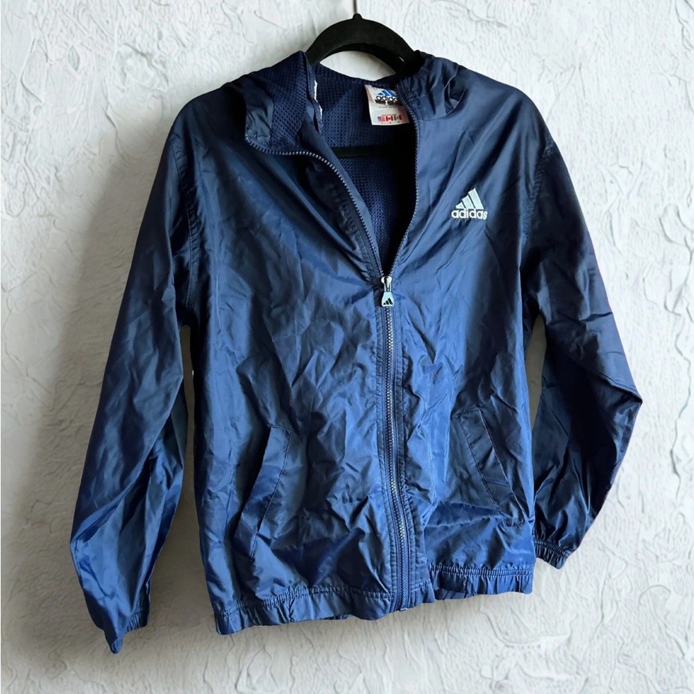 Adidas Navy Mesh Running/ Windbreaker Jacket